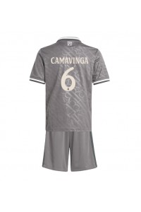 Real Madrid Eduardo Camavinga #6 Babytruitje 3e tenue Kind 2024-25 Korte Mouw (+ Korte broeken)